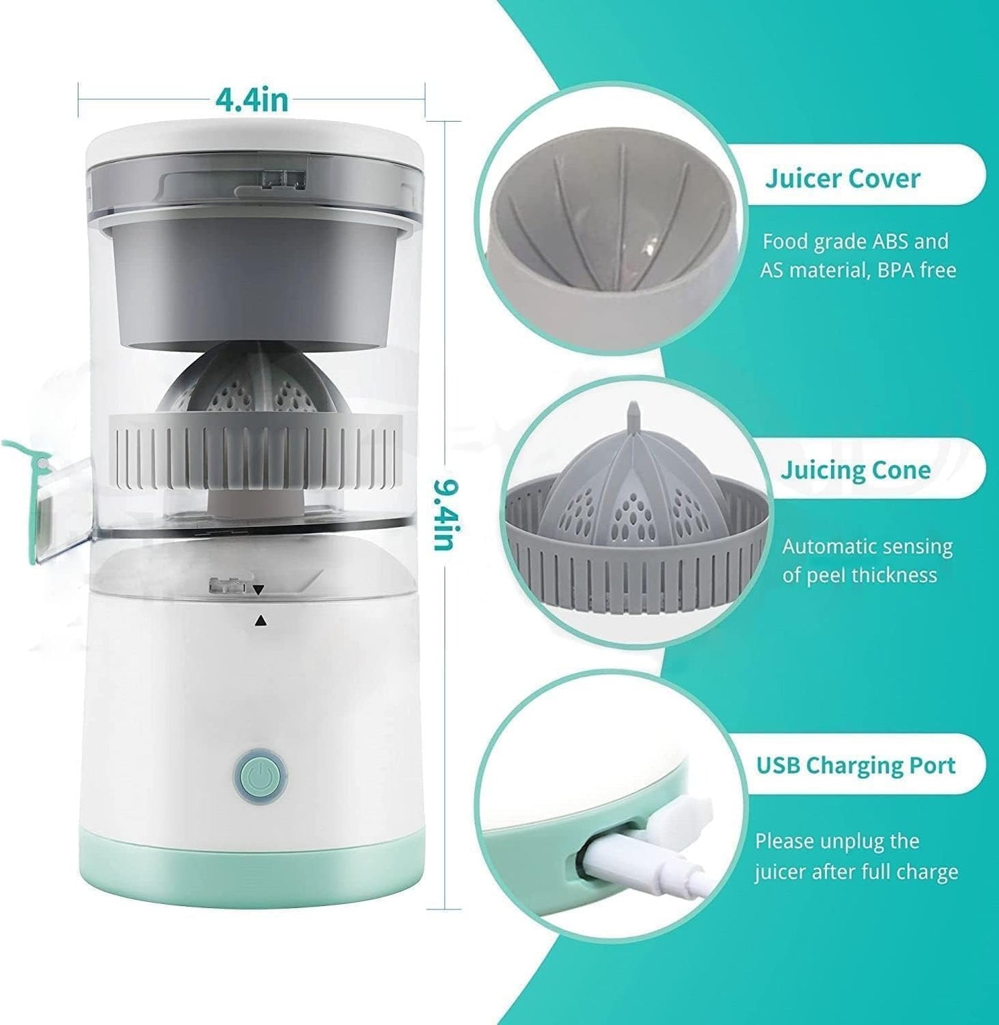 Wireless Citrus Juicer™ | Cord-Free Convenience for Daily Use!