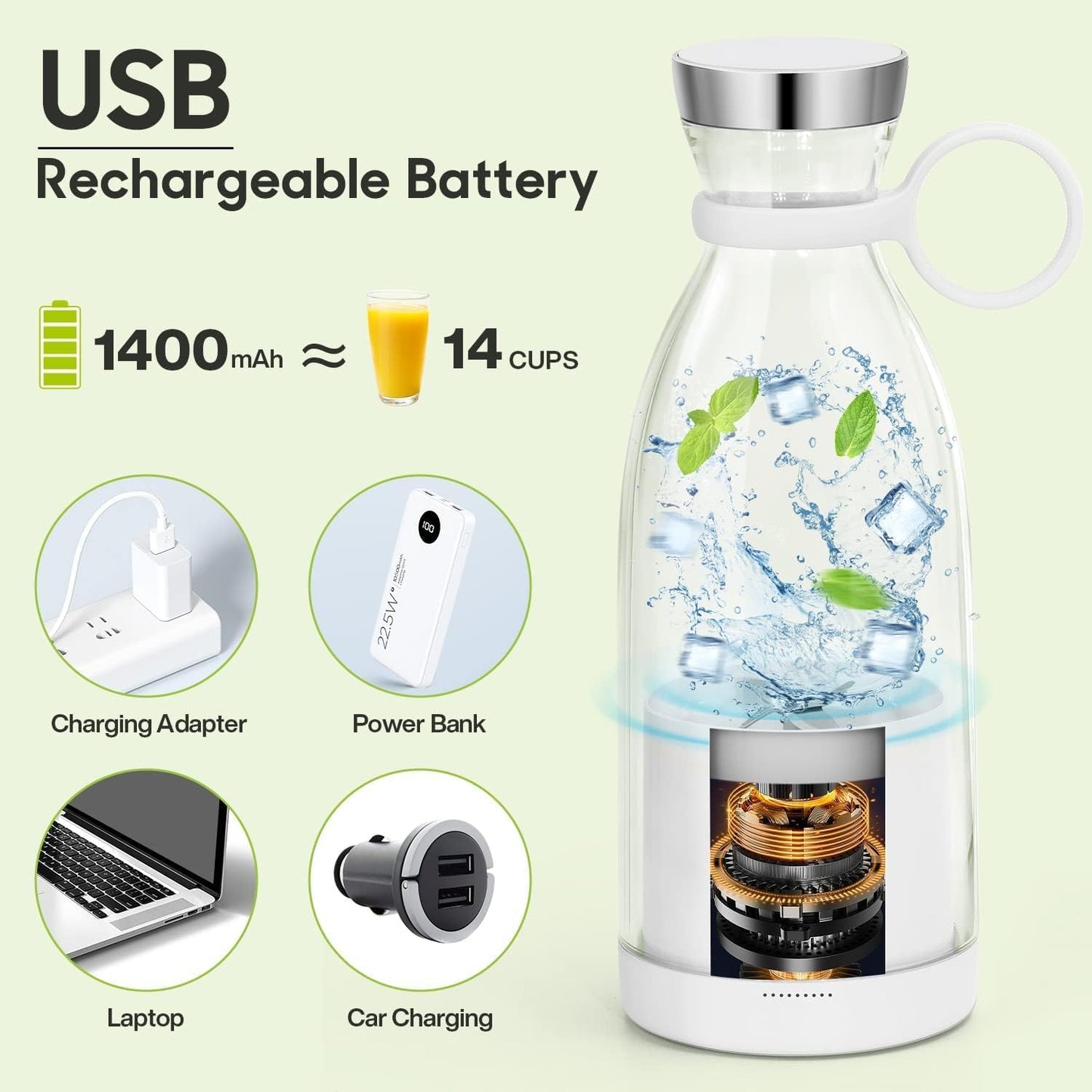 Portable Mini Juicer Blender™ | Fresh Juice On the Go!