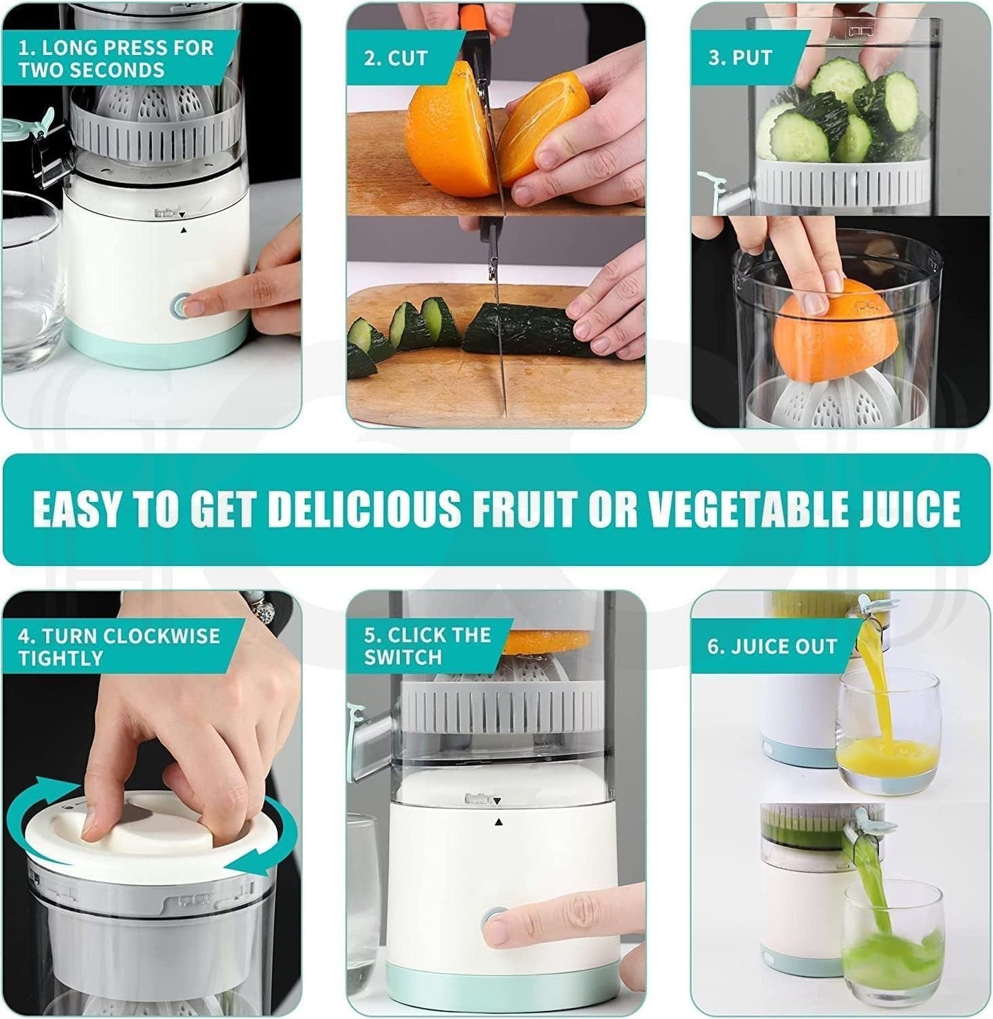 Wireless Citrus Juicer™ | Cord-Free Convenience for Daily Use!